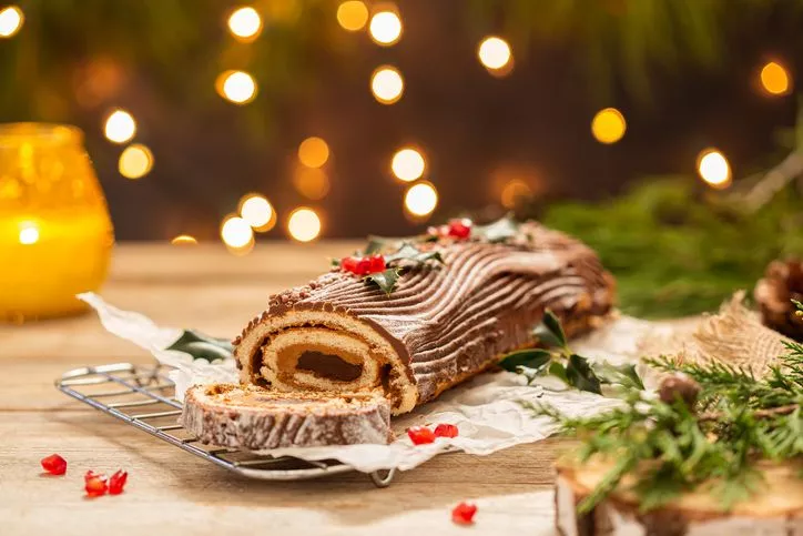 Yule log photo