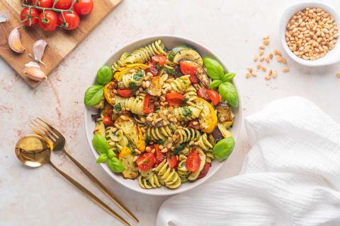 Pasta Salad with Grilled Vegetables and Pistou 