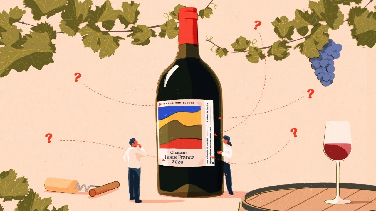 Decode a French wine bottle