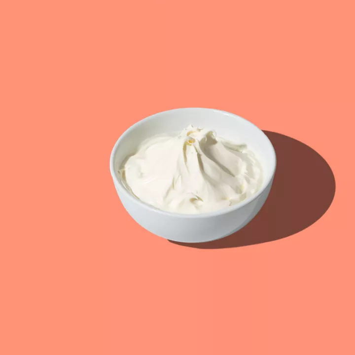 Creme fraiche in a bowl