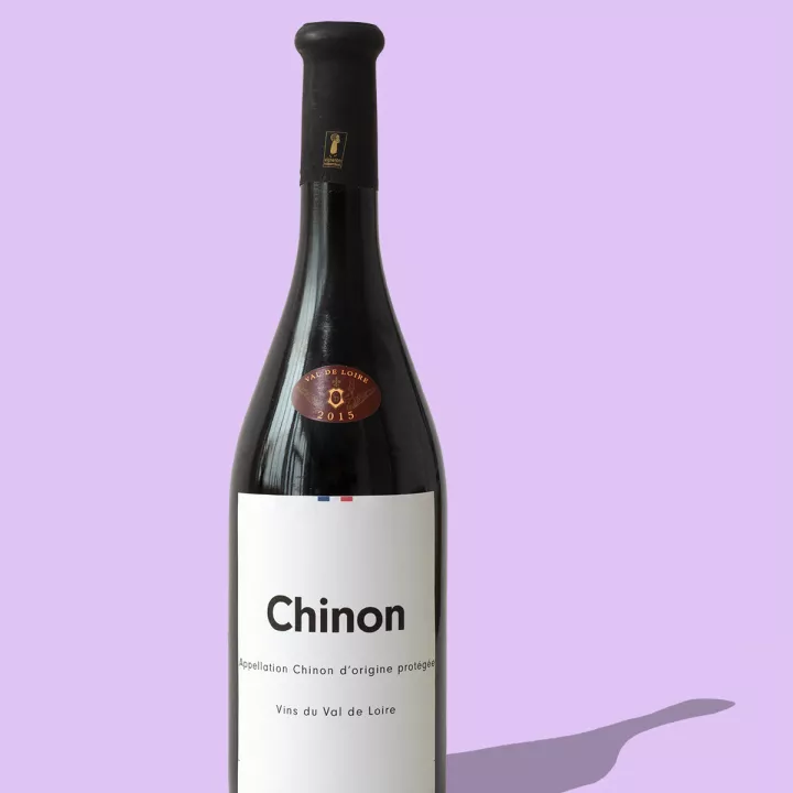 Chinon on purple background