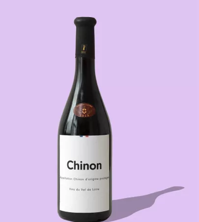 Chinon on purple background