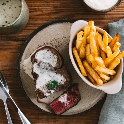 Beef Tenderloin with roquefort sauce