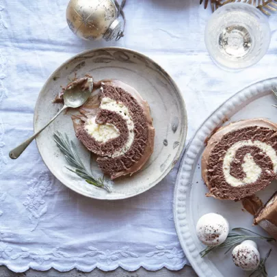 chocolate yule log