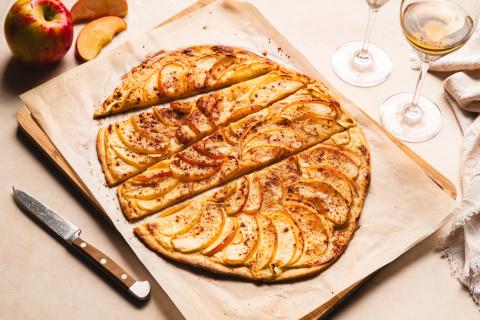 Flammekuchen mit Apfel 